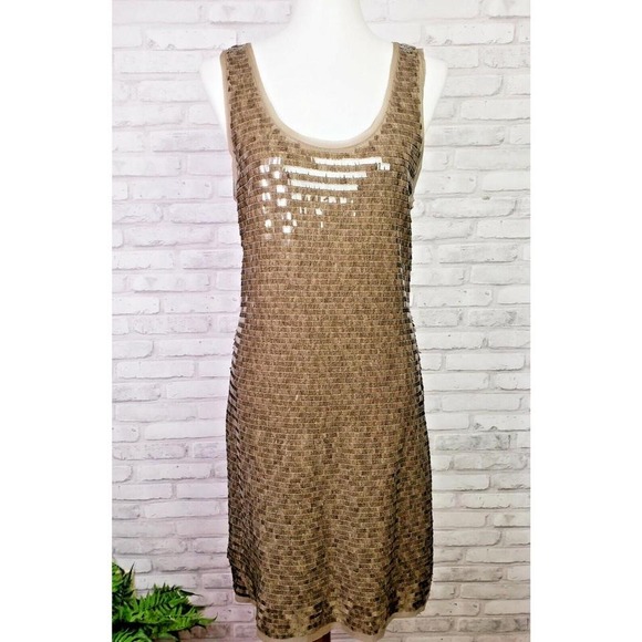 Chelsea & Violet Dresses & Skirts - Chelsea and Violet womens sz M camouflage sequin tank cocktail dress bodycon